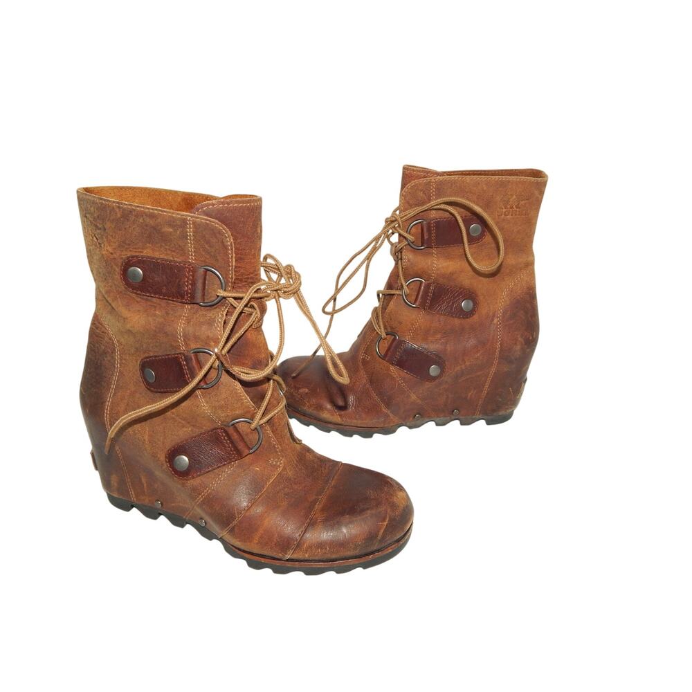 Sorel  Joan Of Artic Waterproof Brown Leather Women Boots Size 8